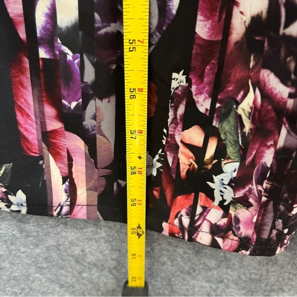 BEBE Floral Halter Wide Leg Jumpsuit Black Multicolor Floral Print Size 6 NWOT - Picture 11 of 15